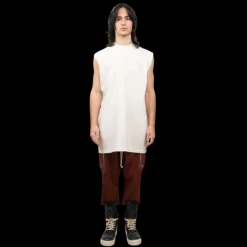Top sans manches RICK OWENS LIDO MILK coton écru
