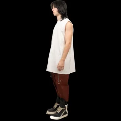 Top sans manches RICK OWENS LIDO MILK coton écru