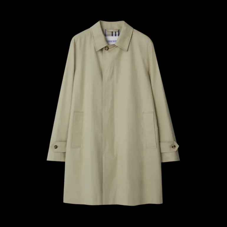 Trench imperméable BURBERRY gabardine coton beige check gris beige