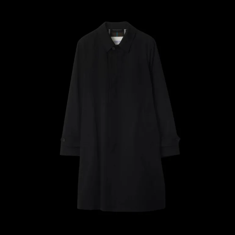 Trench imperméable BURBERRY gabardine coton noir check kaki