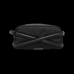 Trousse de toilette ALEXANDER MCQUEEN The Harness tissu cuir noir
