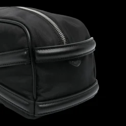 Trousse de toilette ALEXANDER MCQUEEN The Harness tissu cuir noir