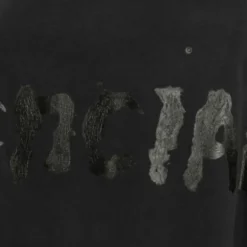 T-shirt BALENCIAGA col rond coton noir délavé logo imprimé dos