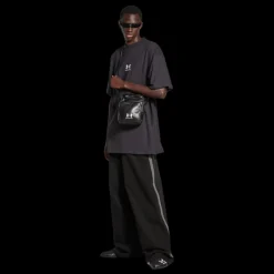 T-Shirt BALENCIAGA Under Armour® Oversize jersey vintage noir délavé et blanc