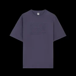 T-shirt BERLUTI col rond coton bleu marine scrito