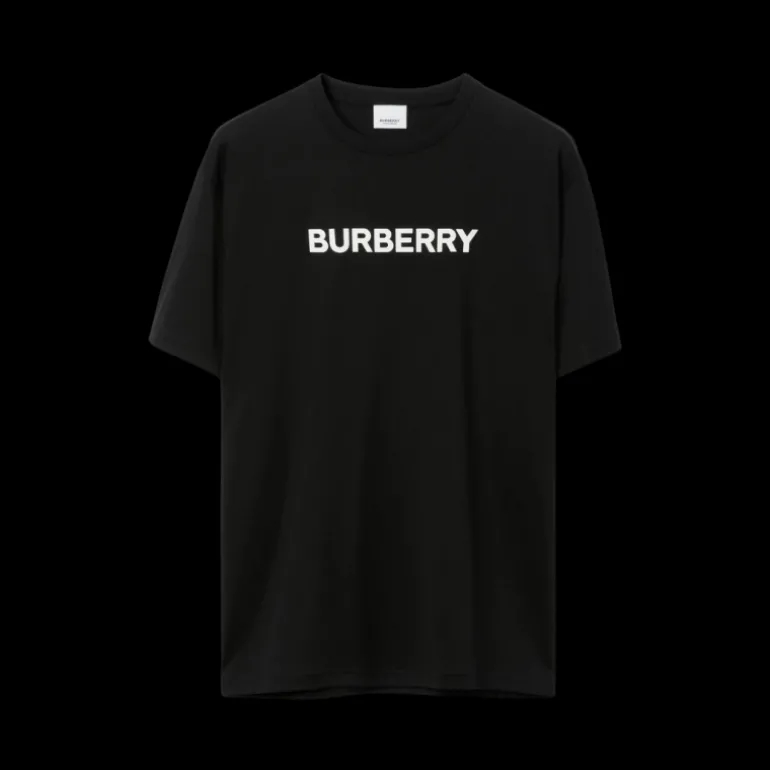 T-shirt BURBERRY Harriston coton noir logo Blanc
