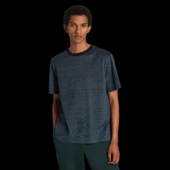 T-shirt col rond BERLUTI coton bleu jeans Scritto