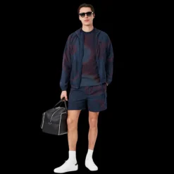 T-shirt col rond LACOSTE jersey imprimé dégradé bleu marine bordeaux