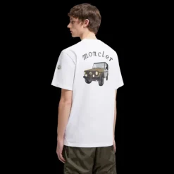 T-shirt coton blanc Moncler x Mercedes-Benz by NIGO dos voiture