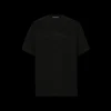 T-shirt DOLCE & GABBANA coton noir logo imprimé ton sur ton