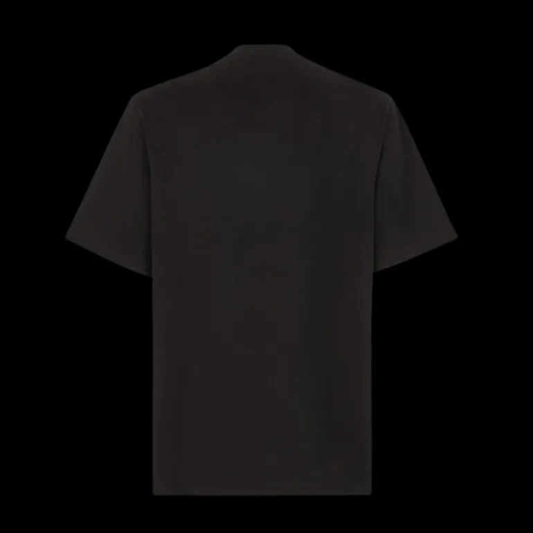 T-shirt FENDI coupe Skater coton noir poche zippée FF gris