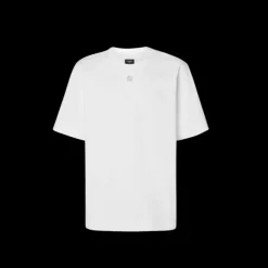 T-shirt FENDI oversize coton blanc FF argent col