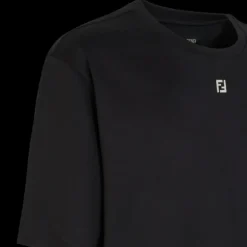 T-shirt FENDI oversize coton noir FF argent col