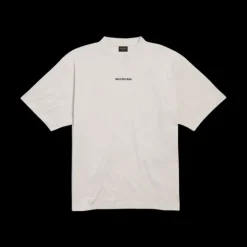 T-shirt manche courte BALENCIAGA Back Medium Fit jersey vintage coton beige