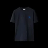T-shirt manche courte BURBERRY jersey coton bleu marine broderie chevalier bleu