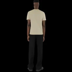 T-shirt manche courte BURBERRY jersey coton beige broderie chevalier bleu