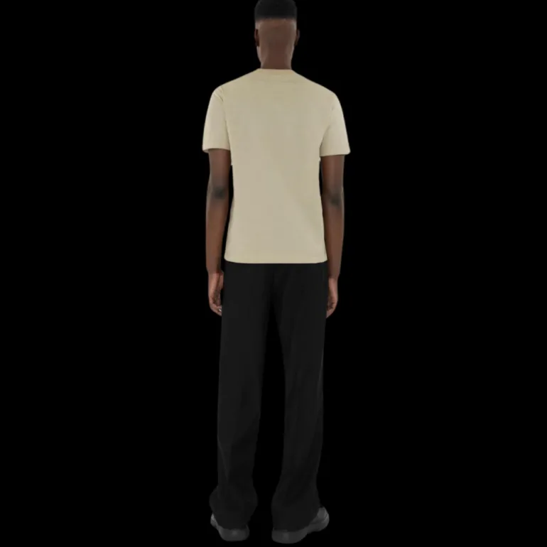 T-shirt manche courte BURBERRY jersey coton beige broderie chevalier bleu