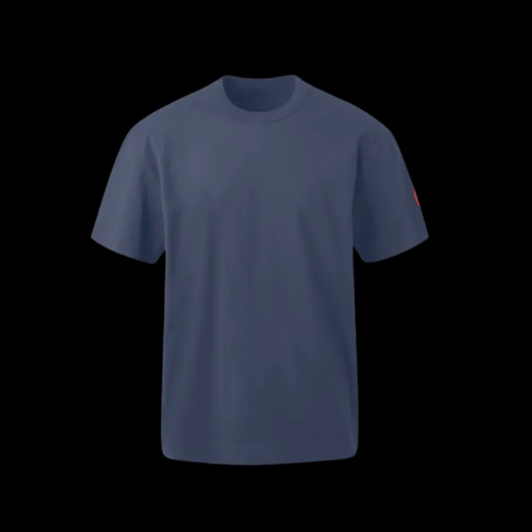 T-shirt manche courte CANADA GOOSE Gladstone col rond coton bleu jeans logo