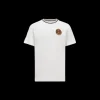 T-shirt MONCLER x PALM ANGELS Racing col rond manche courte coton blanc logo