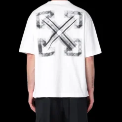 T-shirt OFF WHITE col rond coton blanc Vibe Arrow noir