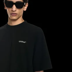 T-shirt OFF WHITE manche courte coton noir Windy Arrow flèche dos