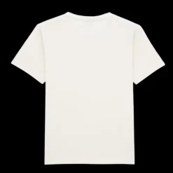 T-shirt SAINT LAURENT manche courte coton modal blanc étiquette logo écriture