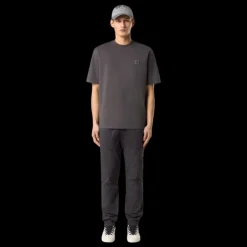 T-shirt STONE ISLAND col rond manche courte coton gris anthracite délavé