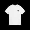 T-shirt STONE ISLAND manche courte col rond coton blanc patch logo