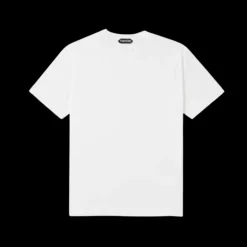 T-shirt TOM FORD col rond lyocell coton blanc
