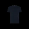 T-shirt TOM FORD manche courte col rond coton lyocell bleu marine