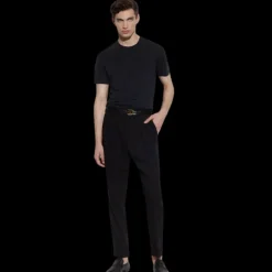 T-shirt TOM FORD manche courte col rond coton lyocell noir