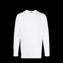T-shirt TOM FORD manche longue coton modal blanc logo