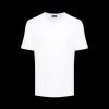T-shirt ZEGNA col rond manche courte lin blanc
