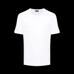 T-shirt ZEGNA col rond manche courte lin blanc