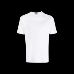 T-shirt ZEGNA col rond manche courte lin pur blanc