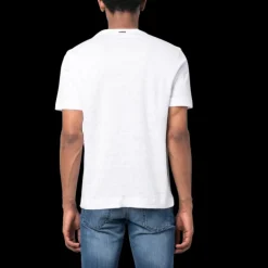 T-shirt ZEGNA col rond manche courte lin pur blanc