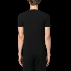 t-shirt ZEGNA col rond slim coton stretch noir