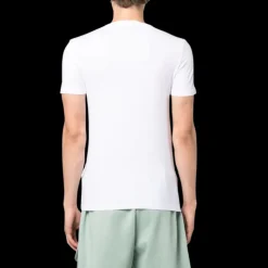 t-shirt ZEGNA col rond slim coton stretch blanc