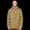 Veste à capuche STONE ISLAND Ghost coton Primaloft camel