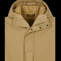 Veste à capuche STONE ISLAND Ghost coton Primaloft camel