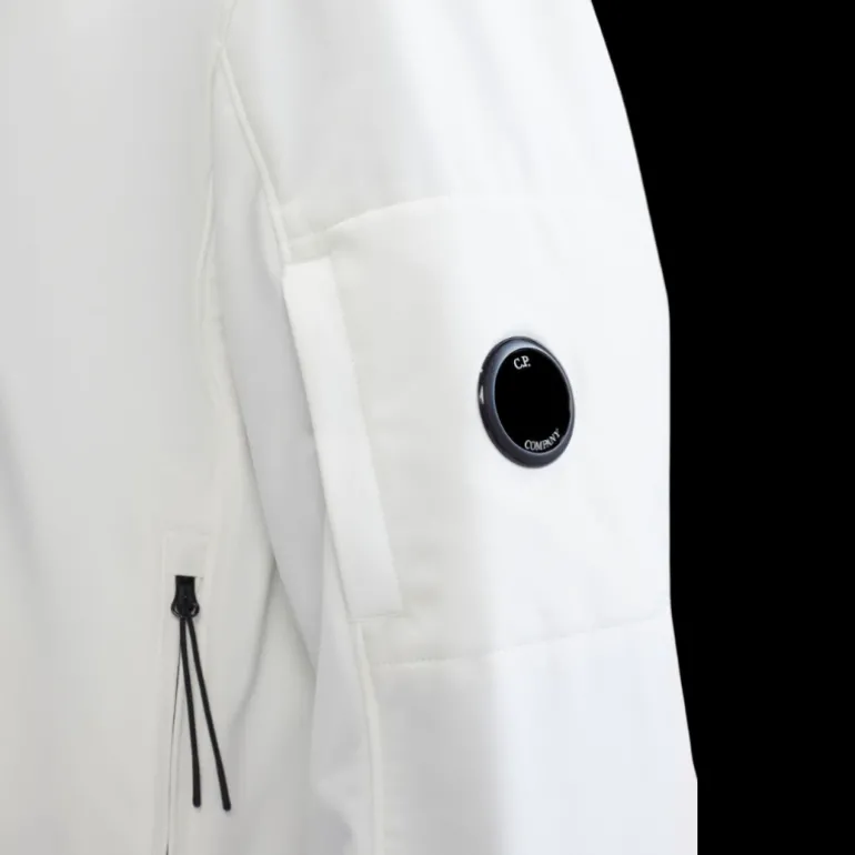 Veste à capuche zippée CP Shell-R blanc lentille