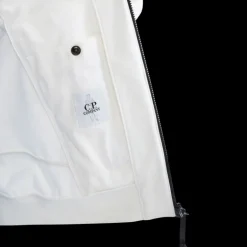 Veste à capuche zippée CP Shell-R blanc lentille