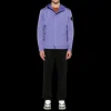 Veste à capuche zippée STONE ISLAND Crinkle reps nylon recyclé lavande