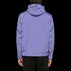 Veste à capuche zippée STONE ISLAND Crinkle reps nylon recyclé lavande