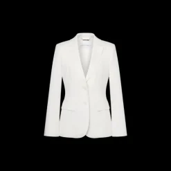 Veste blazer ALBERTA FERRETTI cintré simple bouton coton blanc