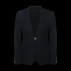 Veste Blazer ALEXANDER MCQUEEN Bleu nuit boutons métal argent