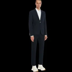 Veste Blazer ALEXANDER MCQUEEN Bleu nuit boutons métal argent