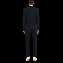 Veste Blazer ALEXANDER MCQUEEN Bleu nuit boutons métal argent