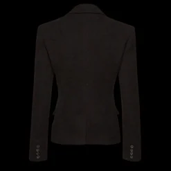Veste blazer cintré MAGDA BUTRYM laine bouclette marron foncé