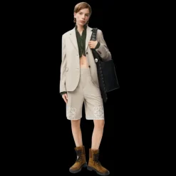 Veste blazer LOEWE boutons laine beige clair chiné dos fendu